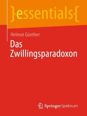 cover image of Das Zwillingsparadoxon